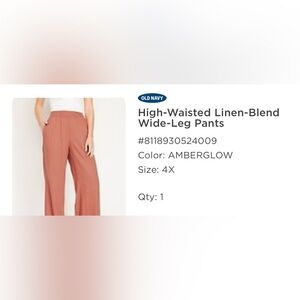 Old Navy high-wasted, wide-leg linen pants